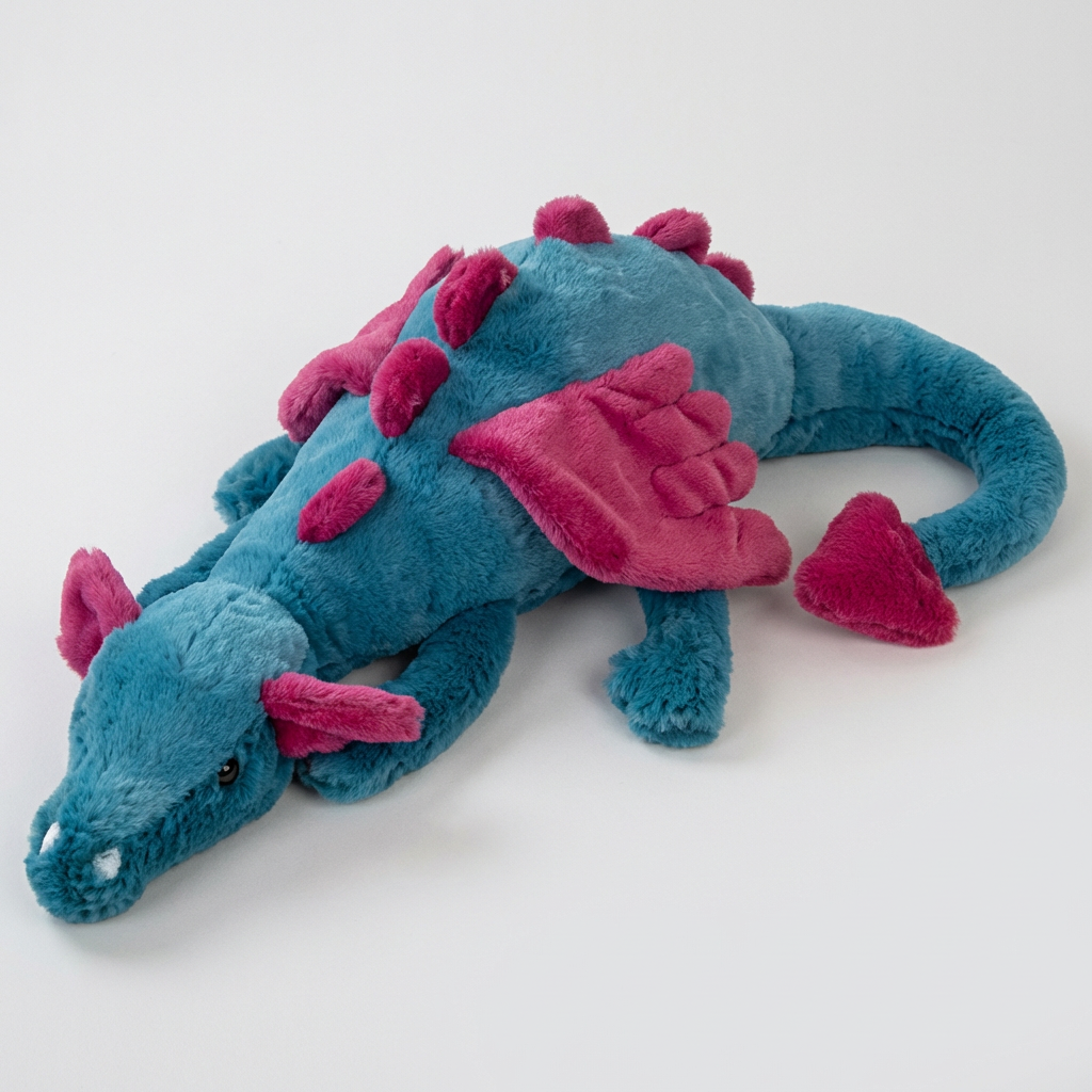 Peluche dragon avec ailes pour enfant