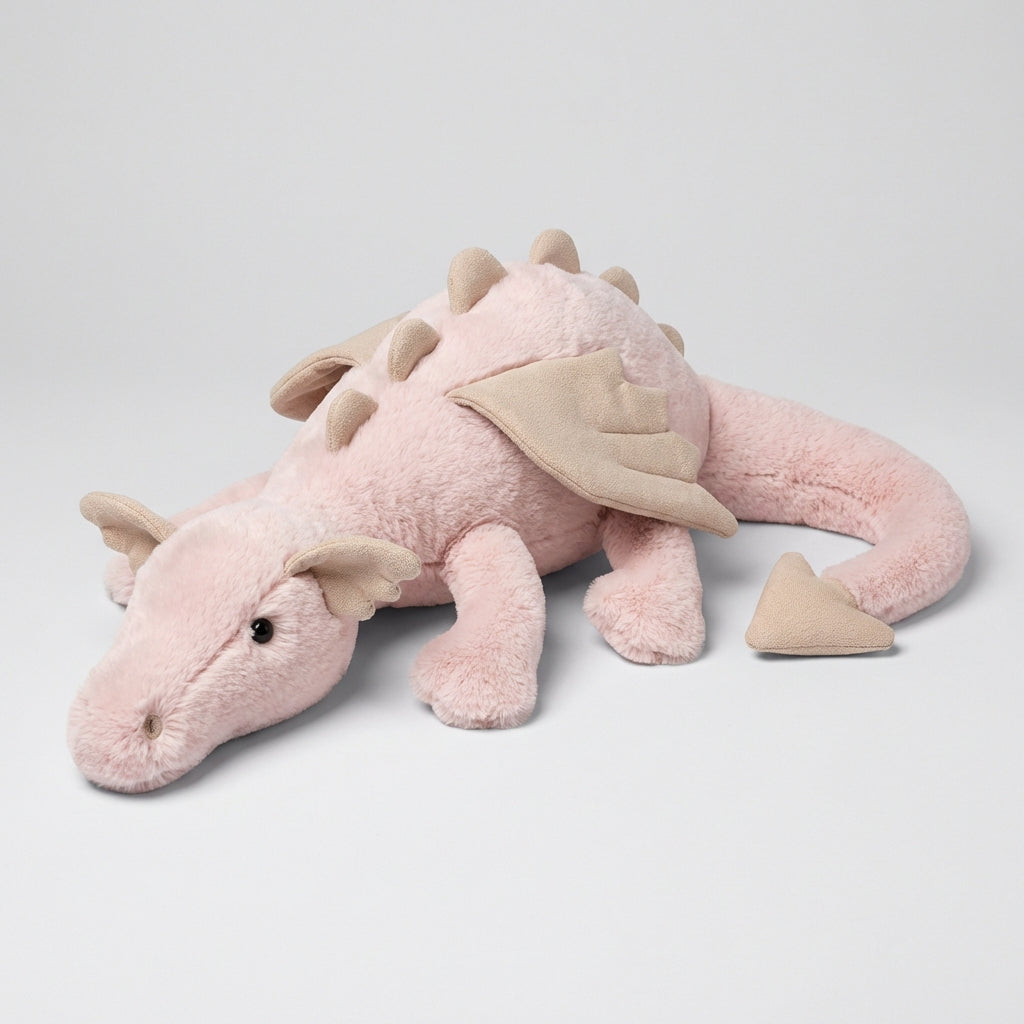 Peluche dragon avec ailes pour enfant