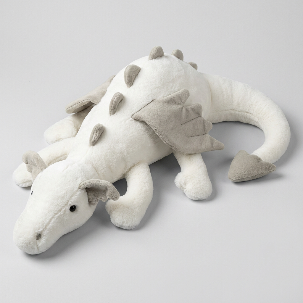Peluche dragon avec ailes pour enfant