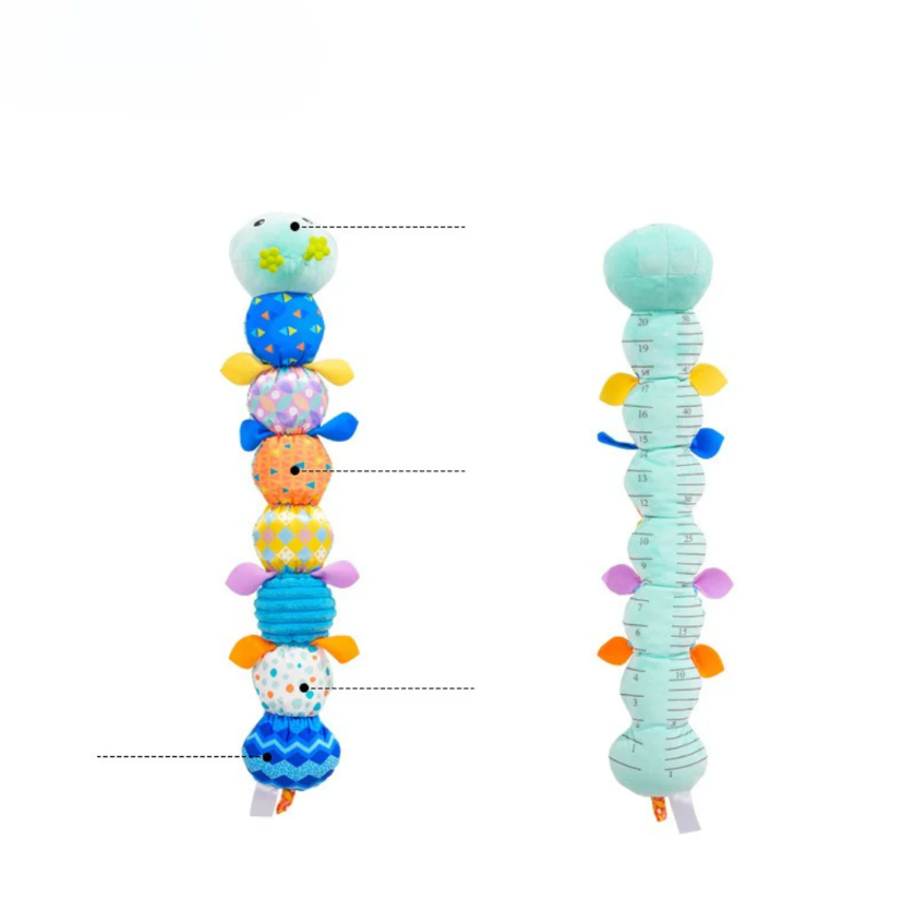 Peluche musicale et sensorielle pour bébé – Hochets et chenille douce