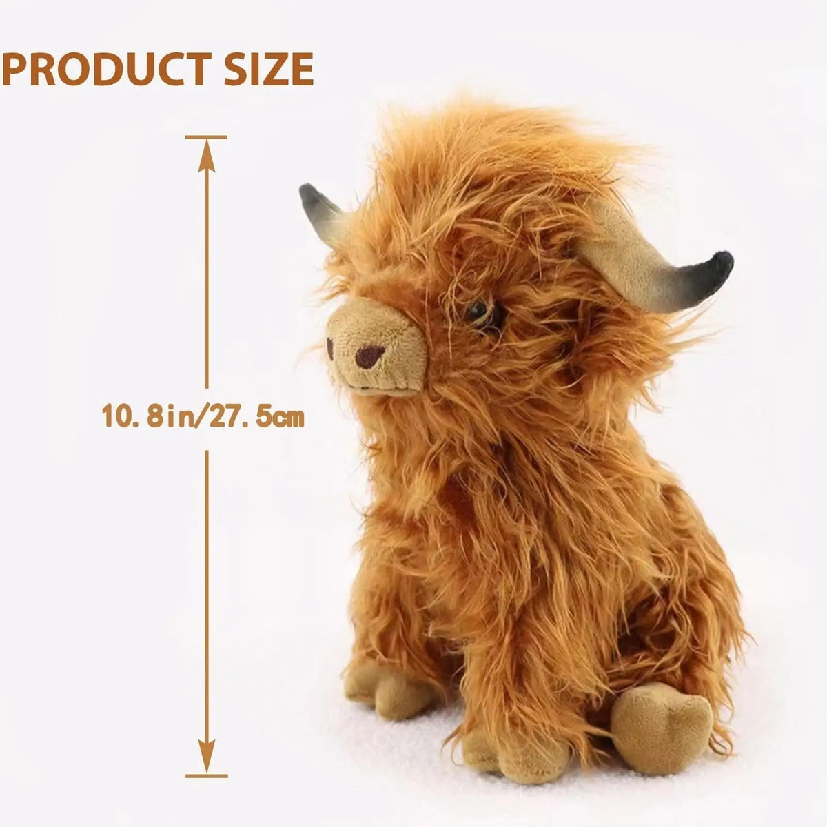 Peluche vache Highland douce pour enfants et adultes