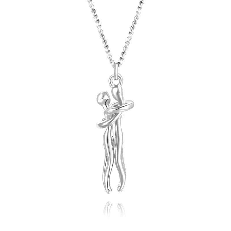 Pendentif étreinte | Symbolise la chaleur, l'union et l'affection sincère
