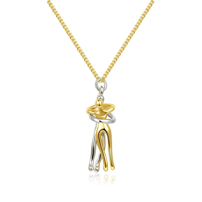 Pendentif étreinte | Symbolise la chaleur, l'union et l'affection sincère