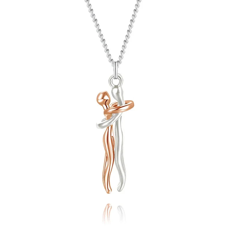 Pendentif étreinte | Symbolise la chaleur, l'union et l'affection sincère