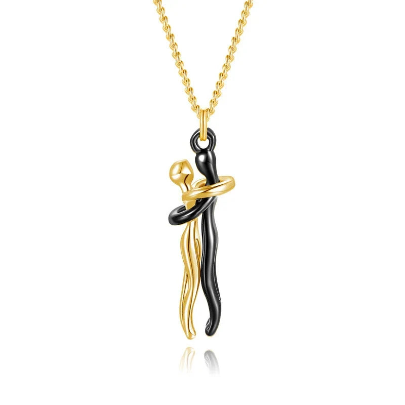Pendentif étreinte | Symbolise la chaleur, l'union et l'affection sincère