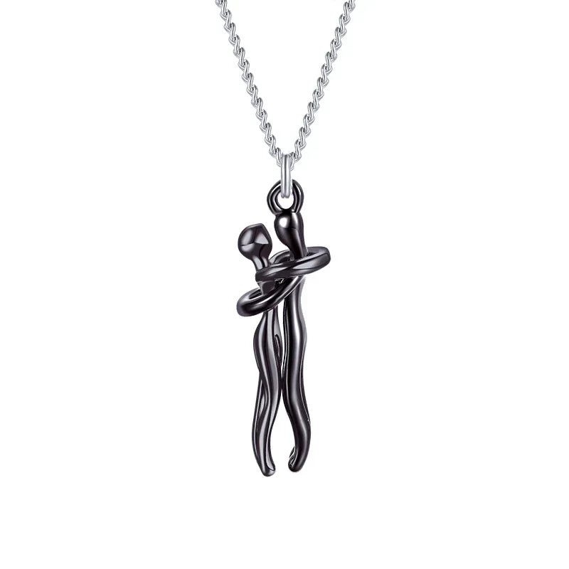 Pendentif étreinte | Symbolise la chaleur, l'union et l'affection sincère
