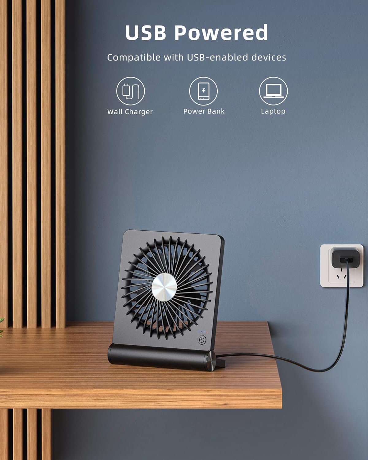Petit ventilateur de bureau ultra silencieux à flux d'air puissant