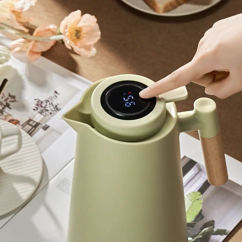 Pichet isotherme en acier inoxydable double paroi avec affichage numérique 1 l