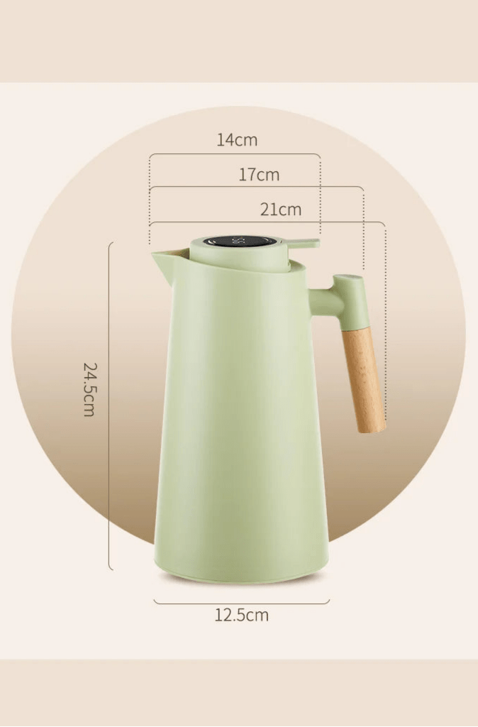 Pichet isotherme en acier inoxydable double paroi avec affichage numérique 1 l