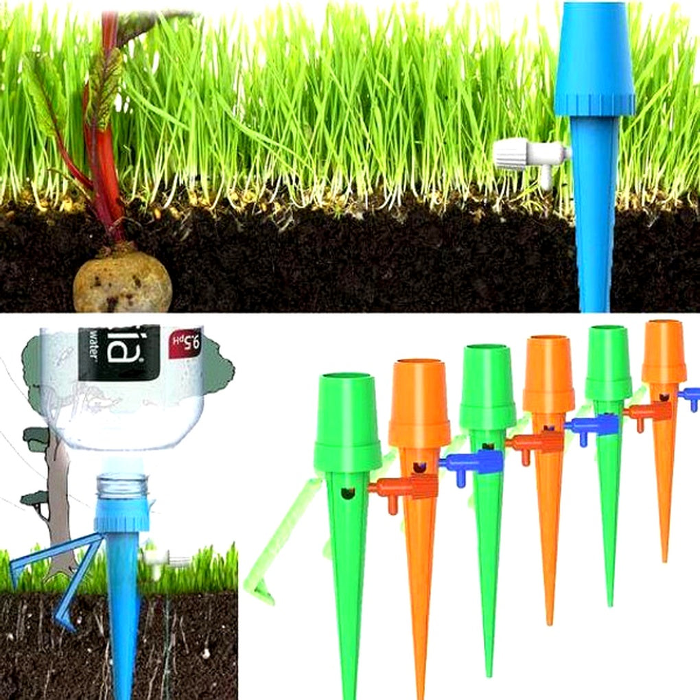 Pics d'arrosage automatique pour plantes (lot de 12) – accessoire de jardinage à débit réglable