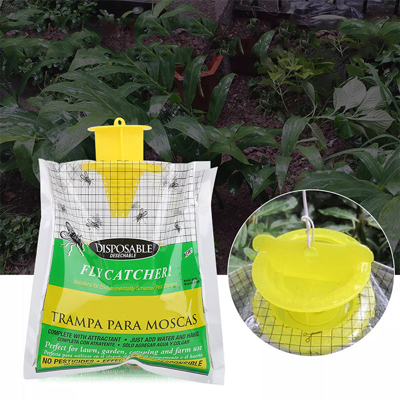 Piège à mouches efficace avec sachet jetable pour usage extérieur