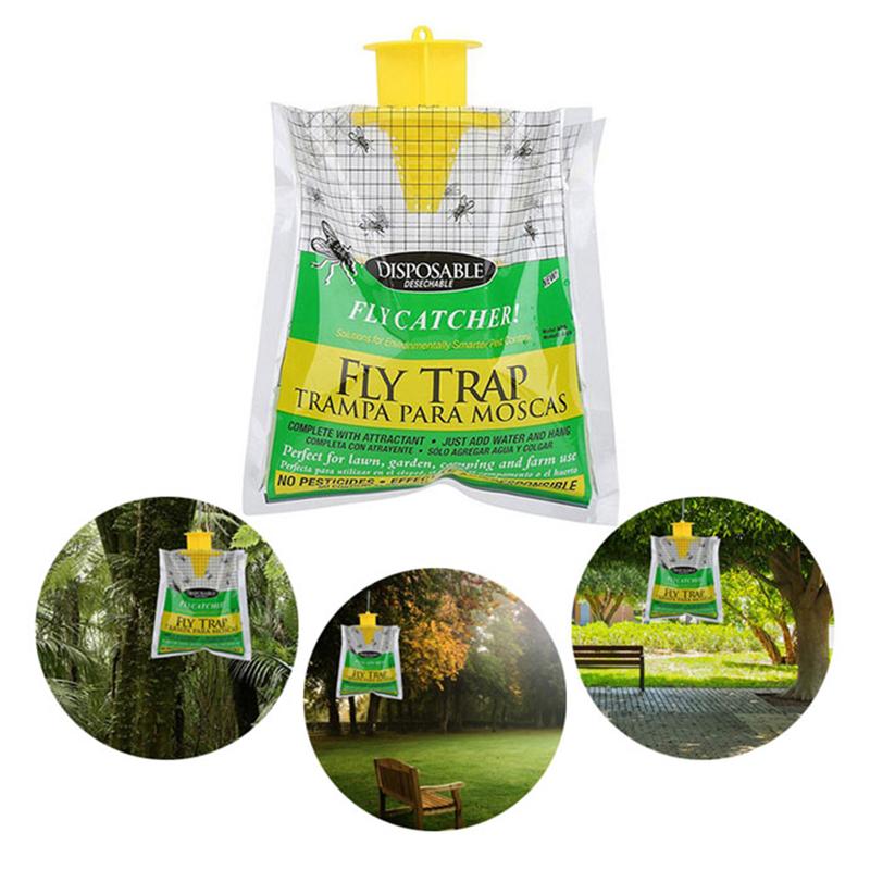 Piège à mouches efficace avec sachet jetable pour usage extérieur