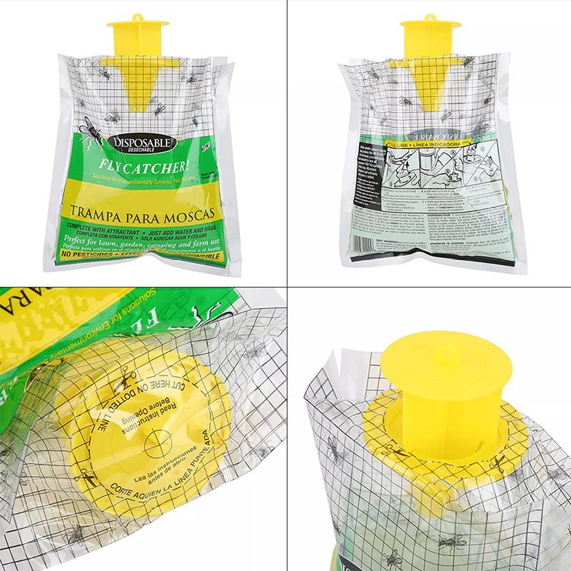 Piège à mouches efficace avec sachet jetable pour usage extérieur
