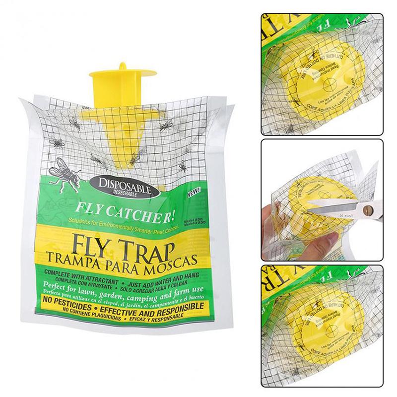 Piège à mouches efficace avec sachet jetable pour usage extérieur