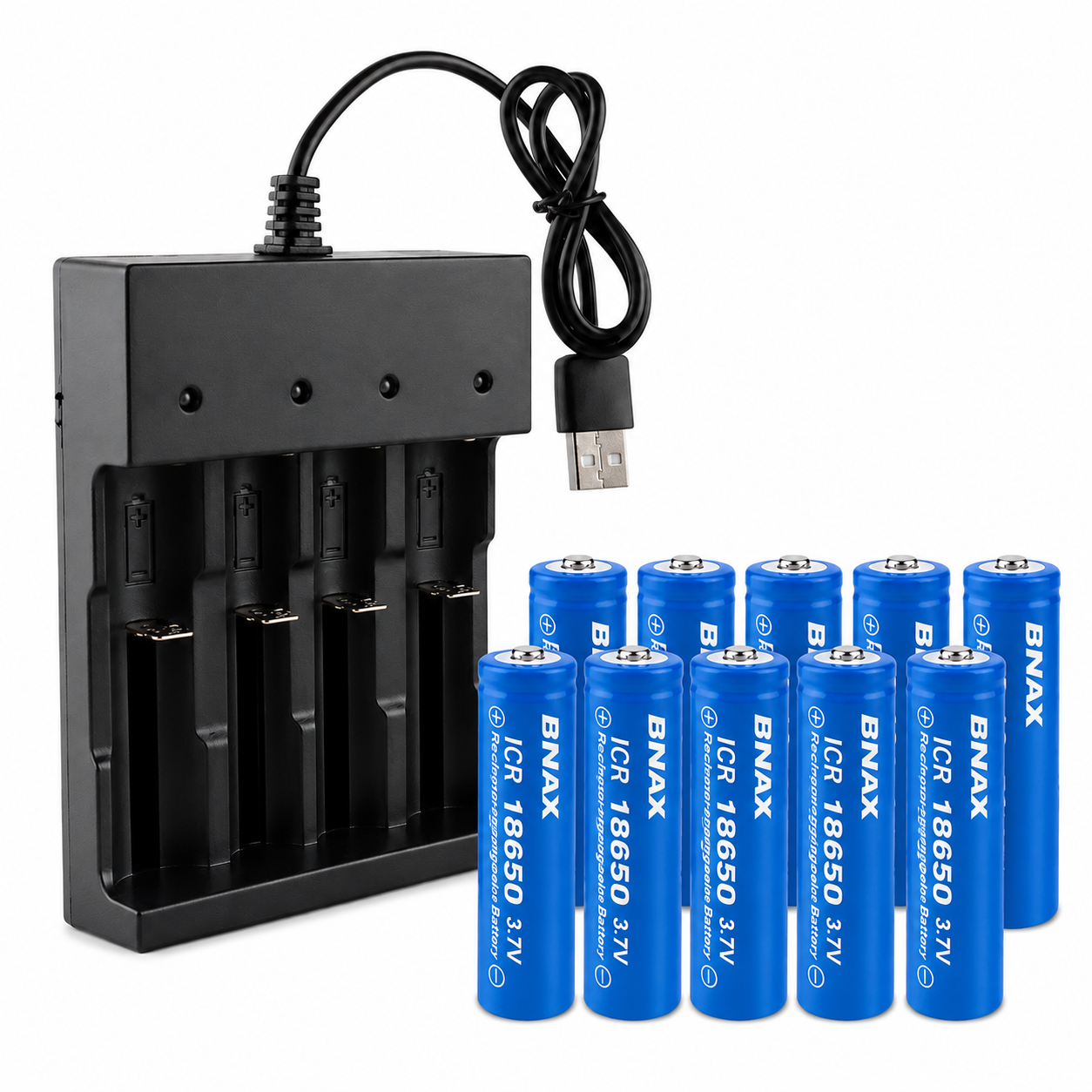 Piles rechargeables Li-ion 18650 3,7 V universelles (lot de 2)