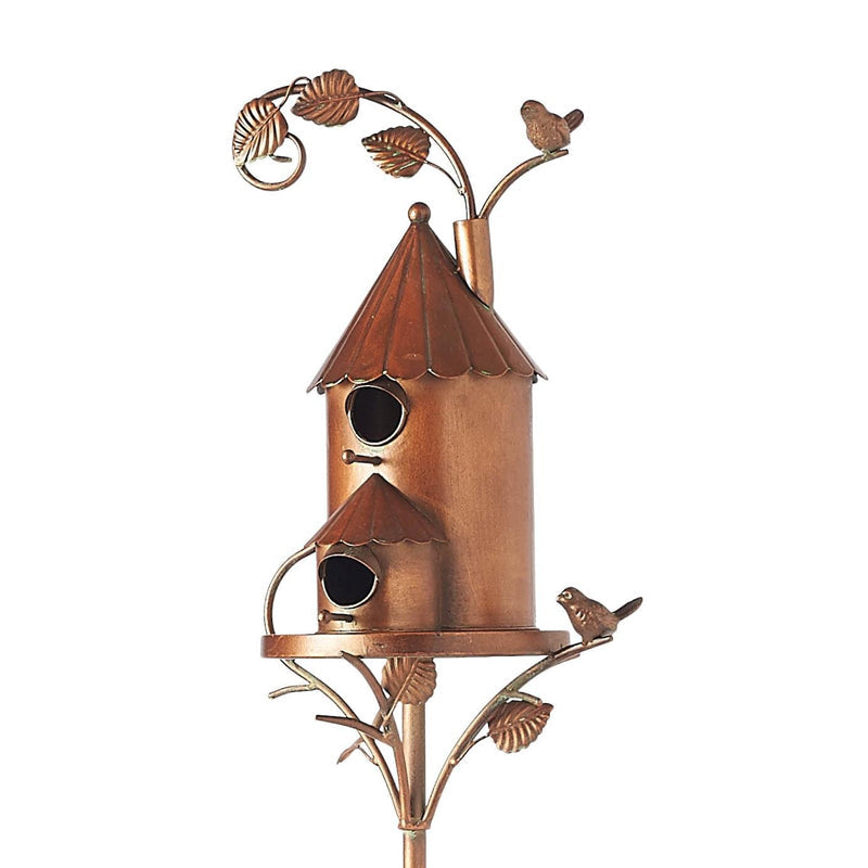 Piquet de jardin nichoir décoratif d'extérieur en métal