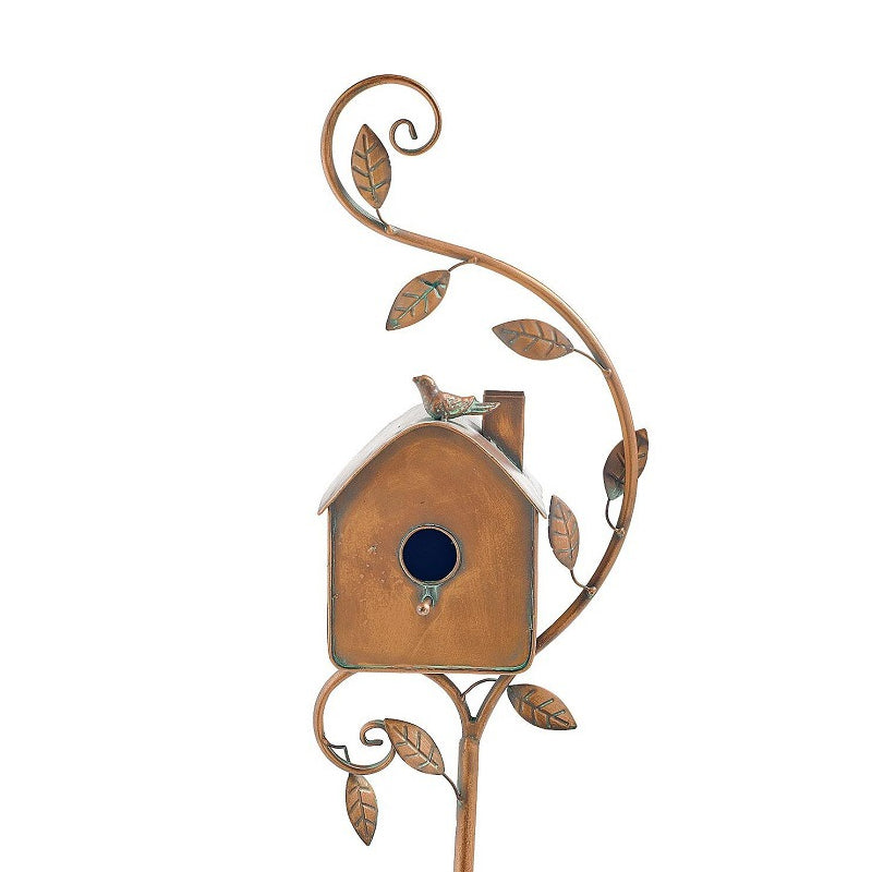 Piquet de jardin nichoir décoratif d'extérieur en métal