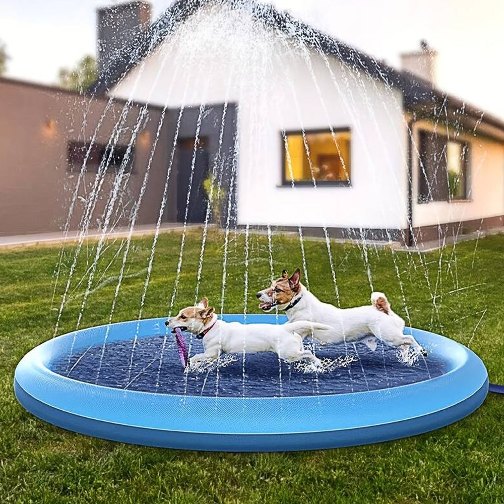 Piscine pour chien avec jet d'eau (disponible en tailles pour grands et petits chiens)
