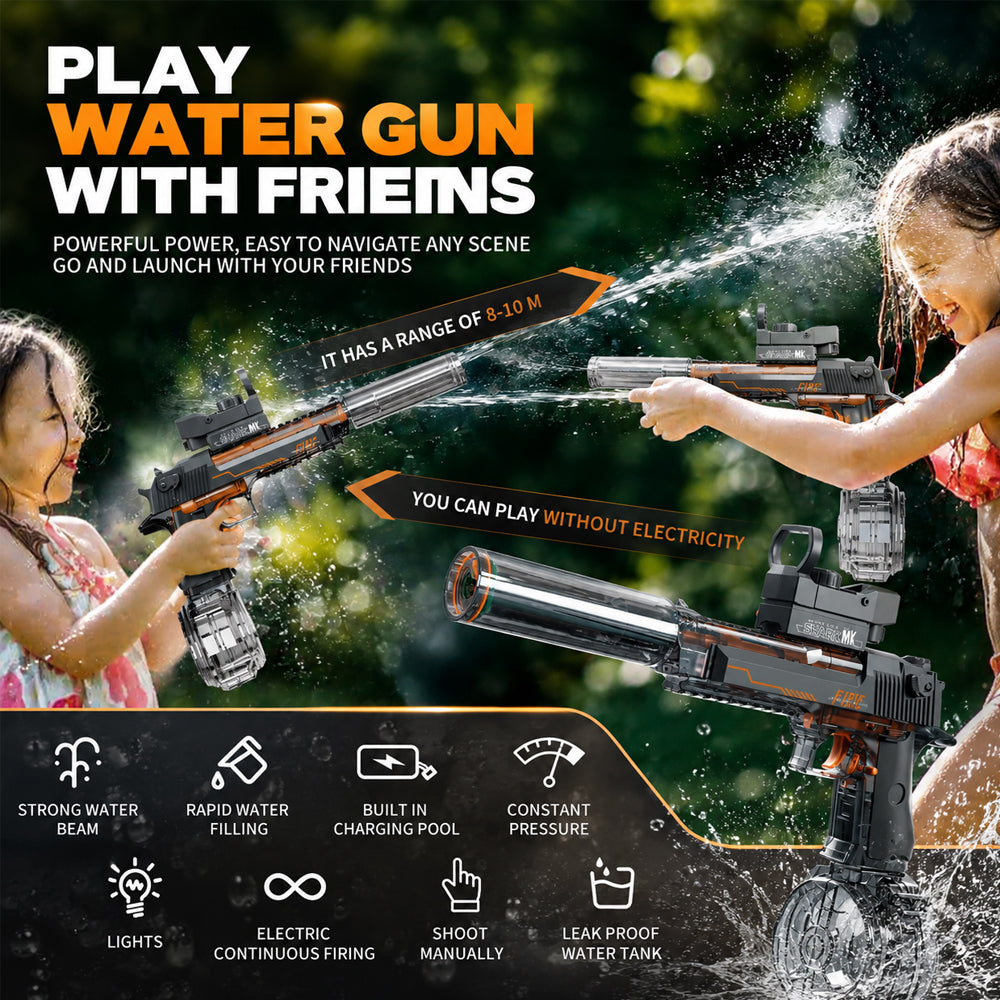 Pistolet à eau électrique avec éclairage LED stylé
