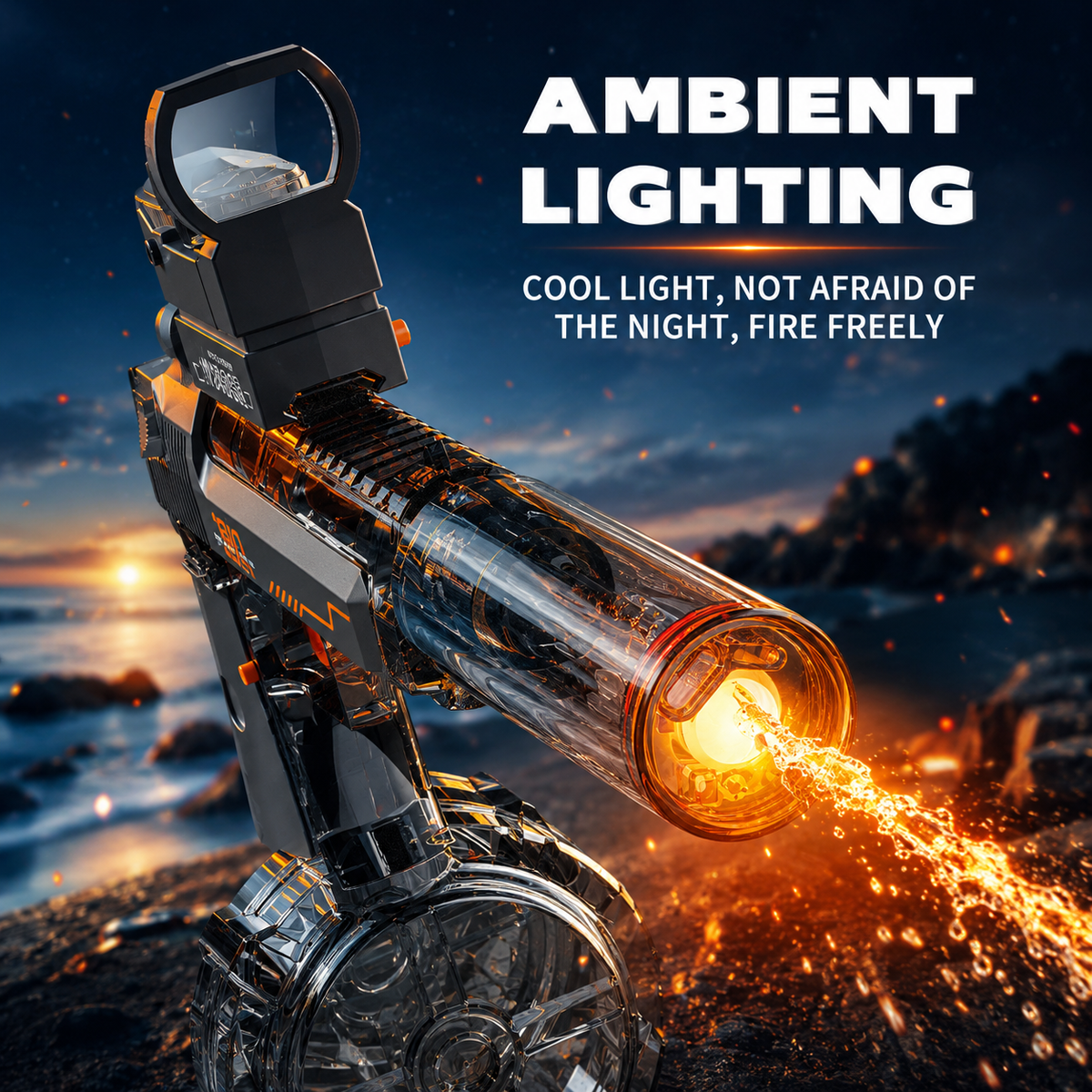 Pistolet à eau électrique avec éclairage LED stylé