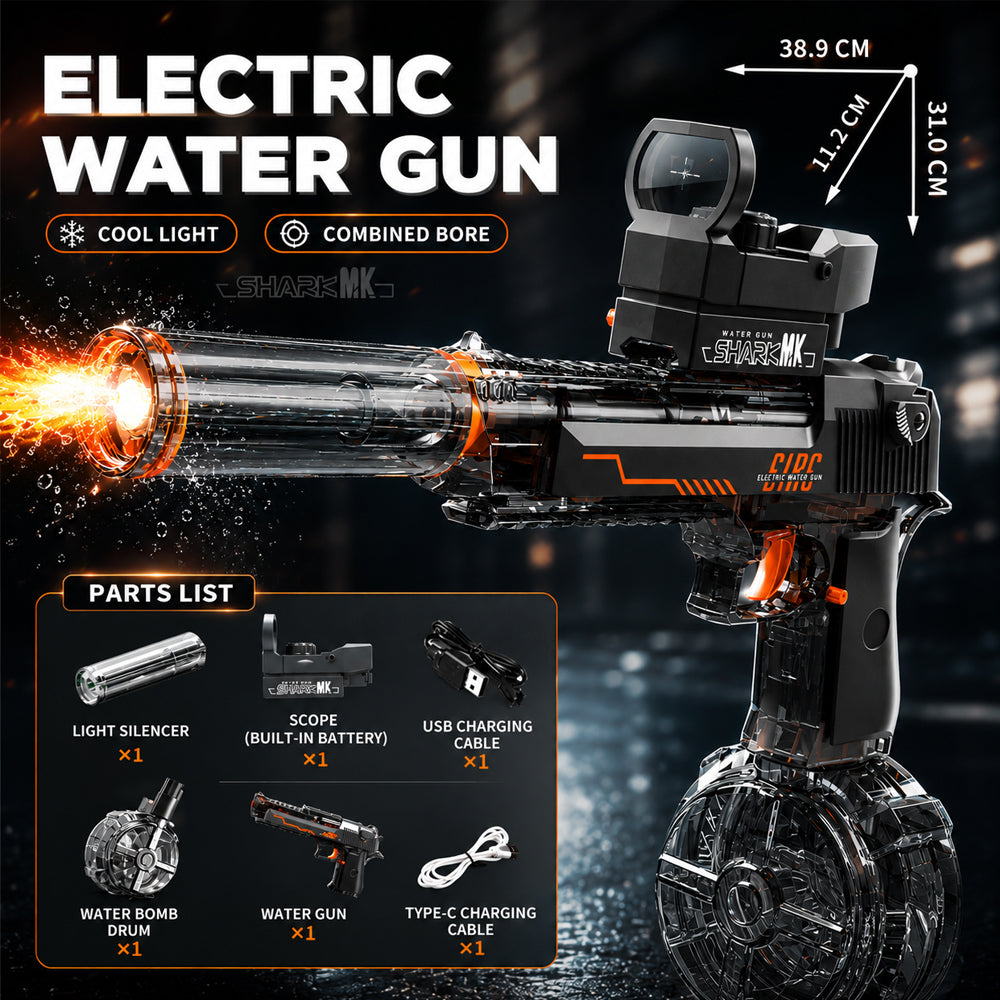 Pistolet à eau électrique avec éclairage LED stylé