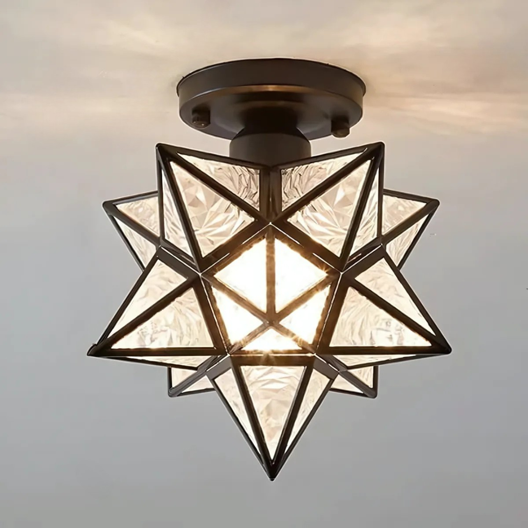 Plafonnier LED - éclairage géométrique élégant en forme d'étoile