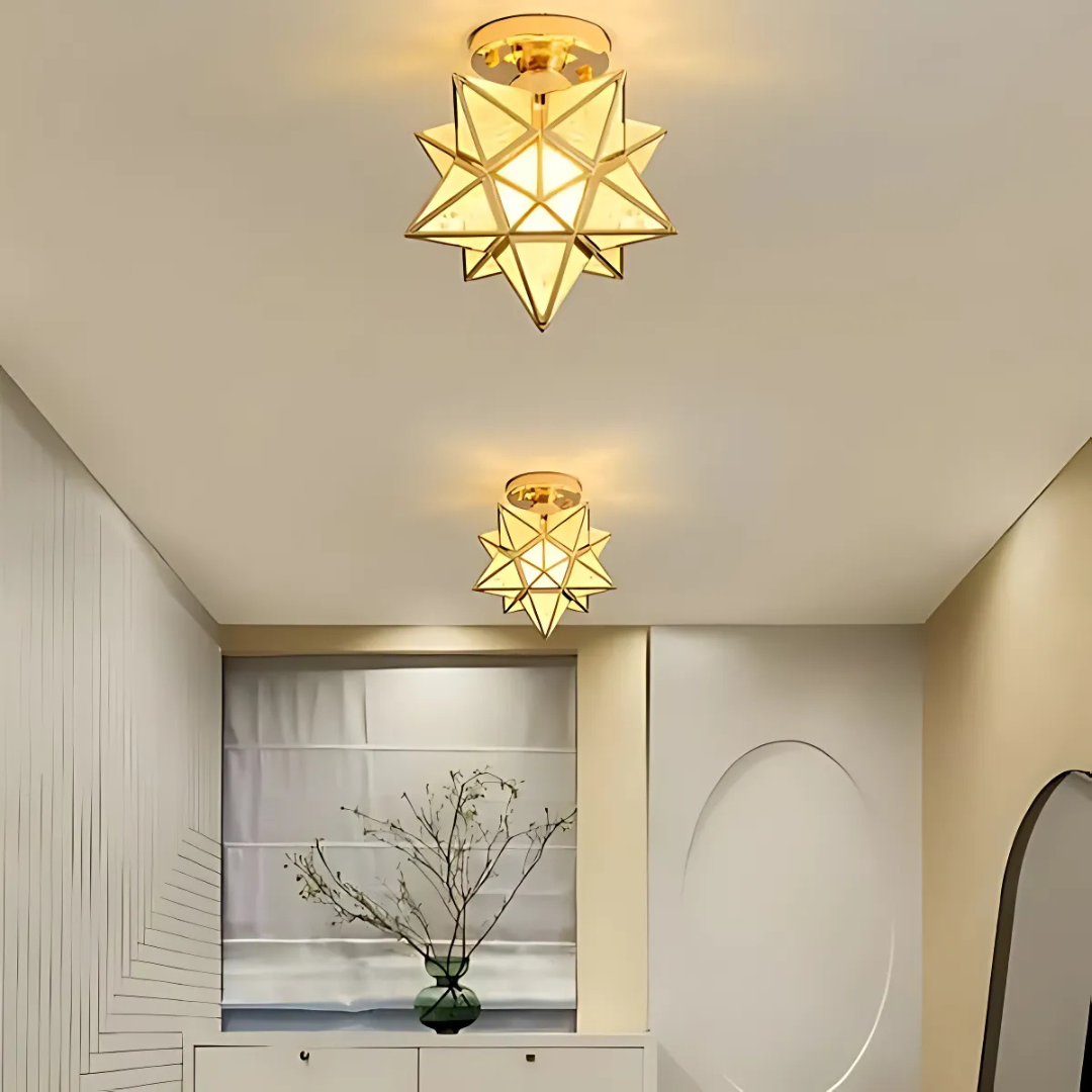 Plafonnier LED - éclairage géométrique élégant en forme d'étoile
