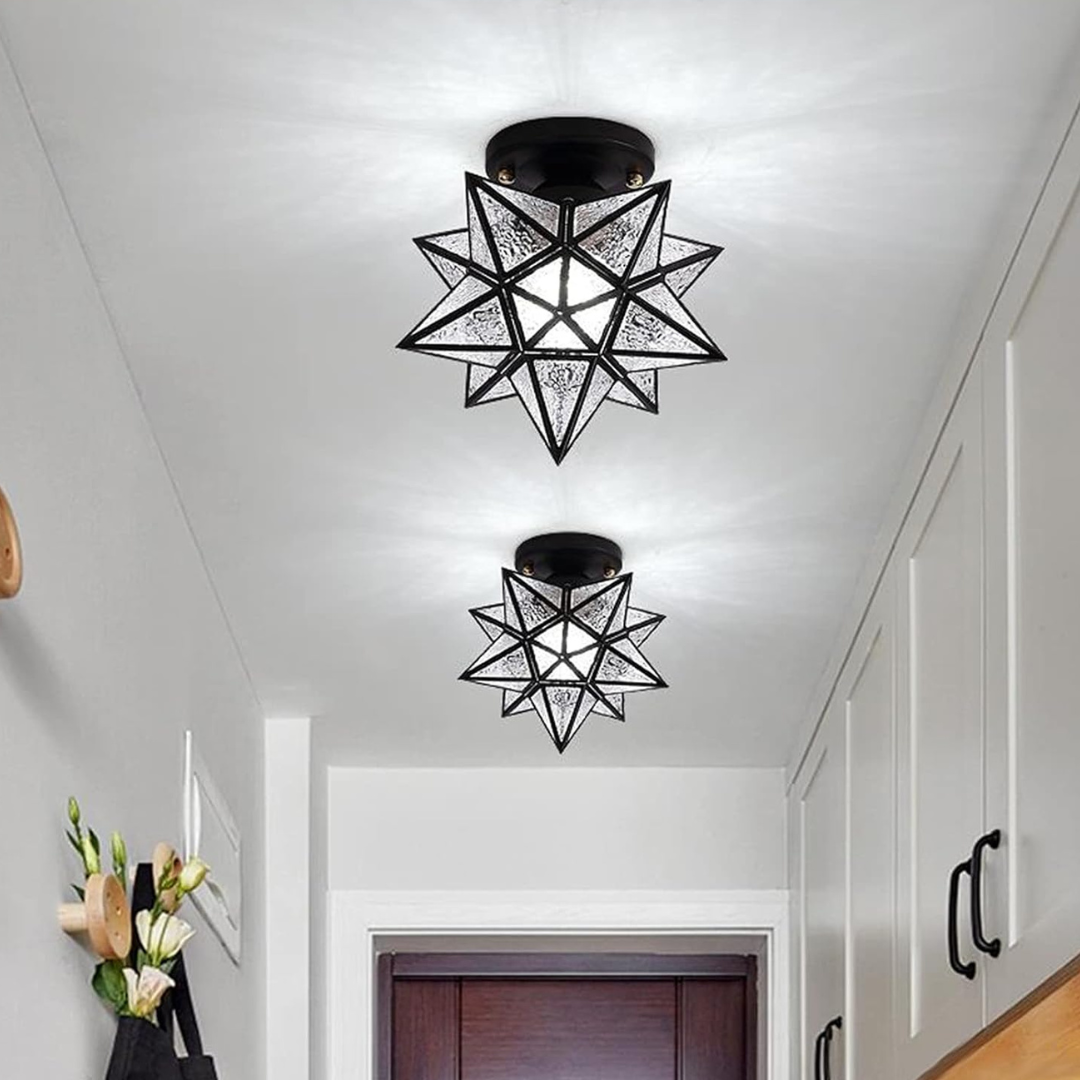 Plafonnier LED - éclairage géométrique élégant en forme d'étoile