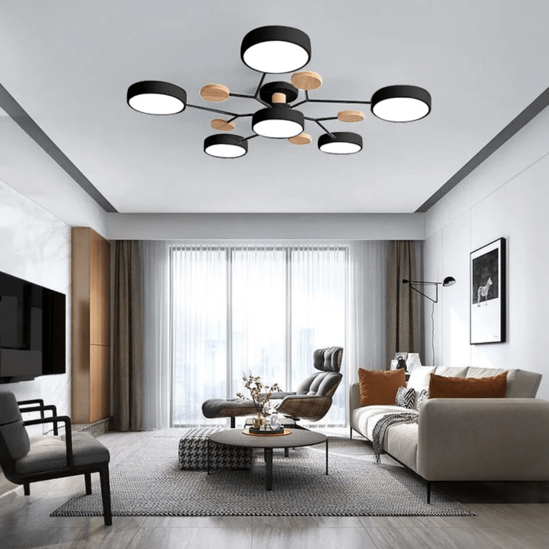 Plafonnier LED rond au design épuré et minimaliste