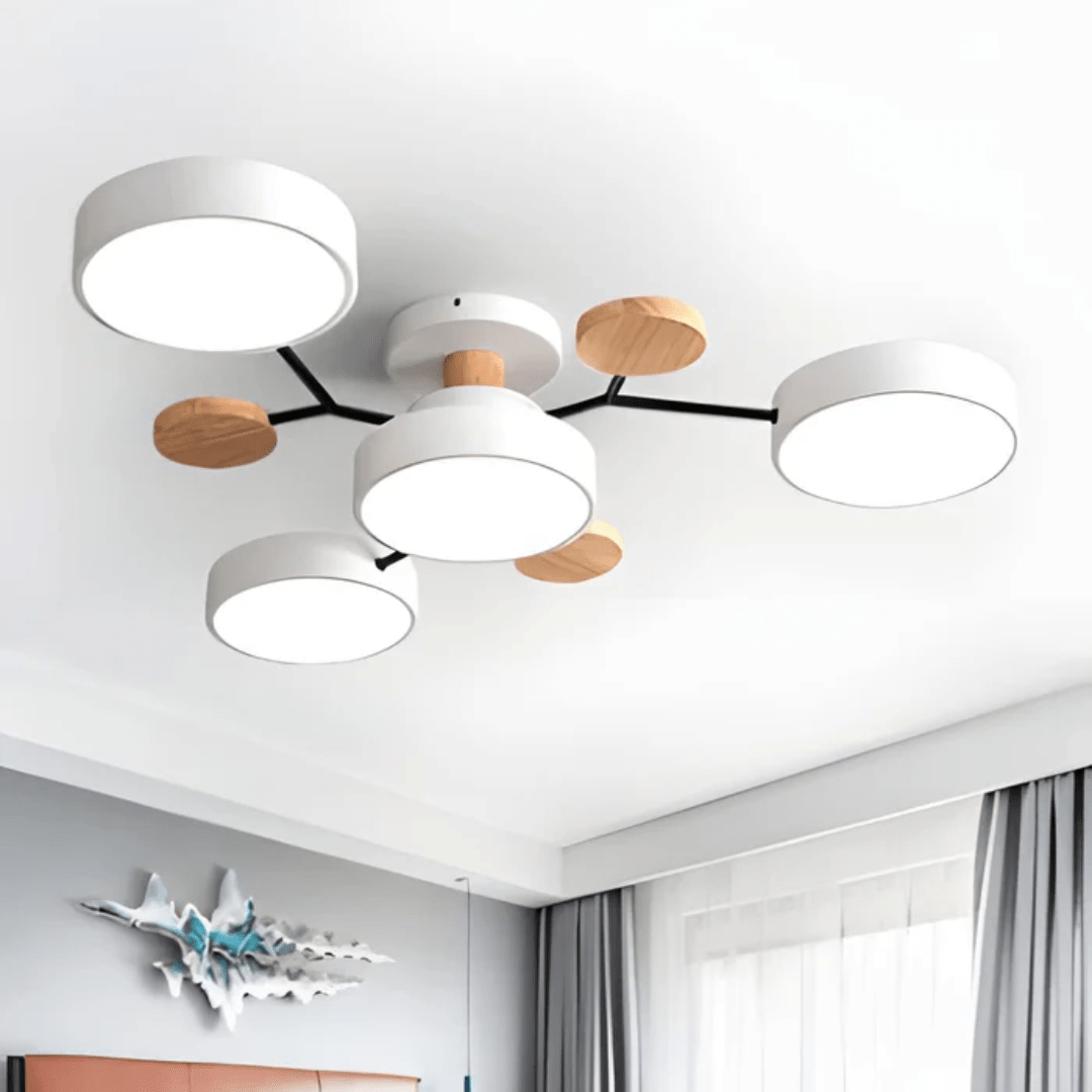 Plafonnier LED rond au design épuré et minimaliste