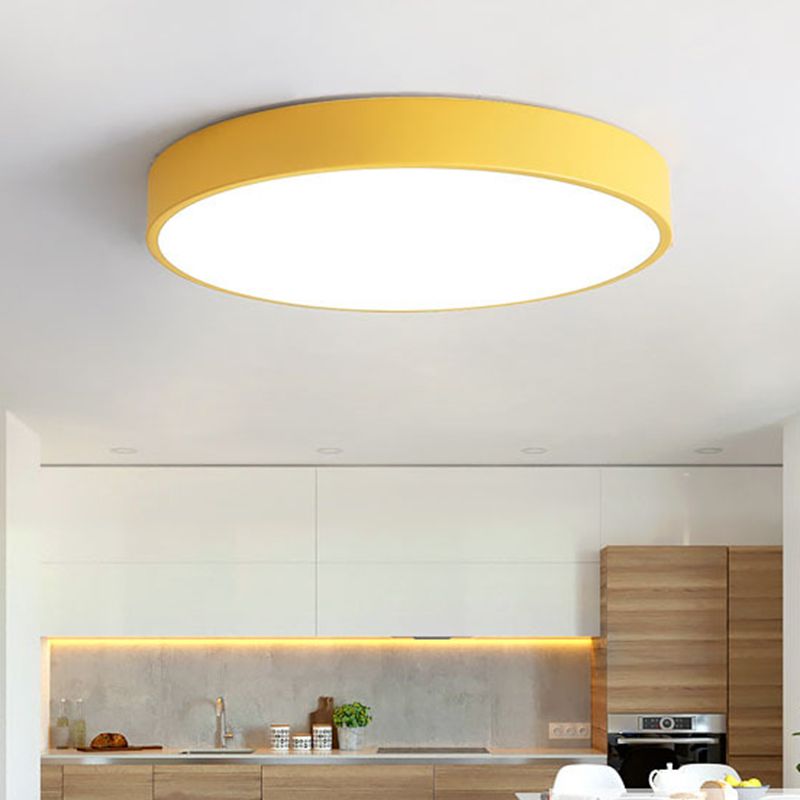 Plafonnier LED ultra fin rond pour éclairage intérieur moderne