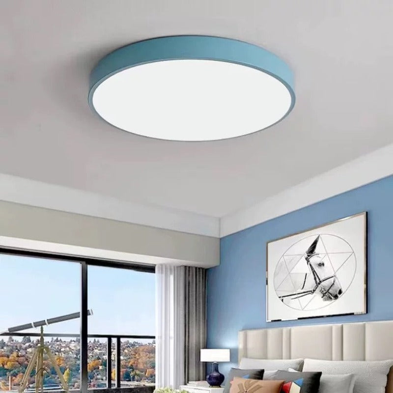 Plafonnier LED ultra fin rond pour éclairage intérieur moderne