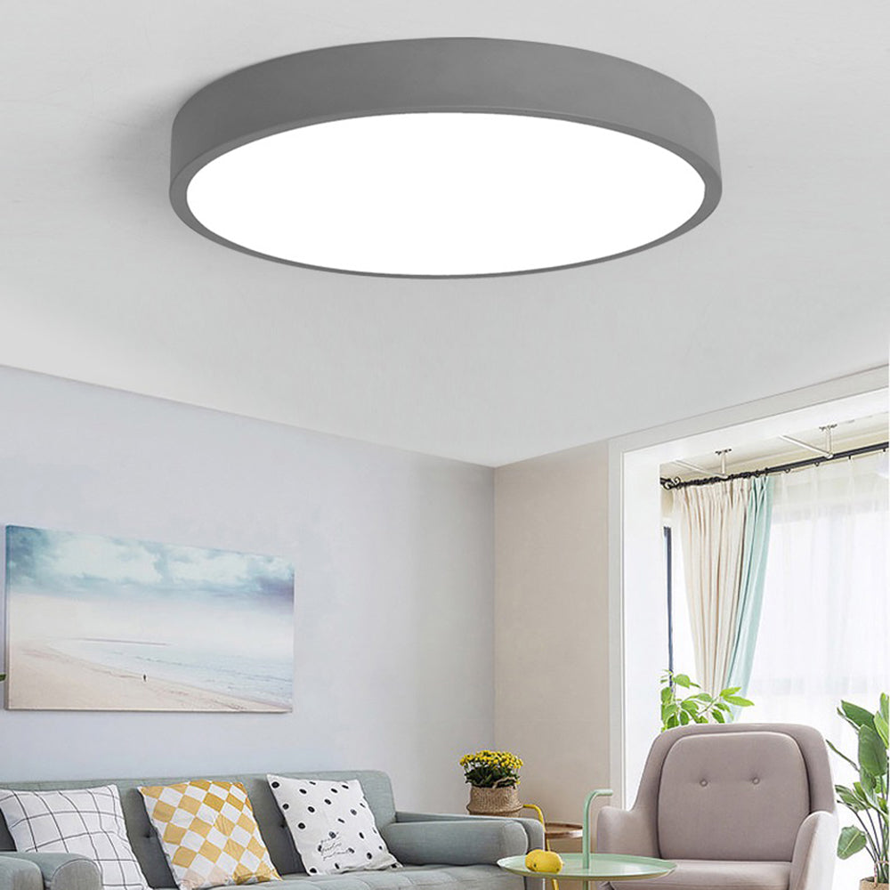 Plafonnier LED ultra fin rond pour éclairage intérieur moderne
