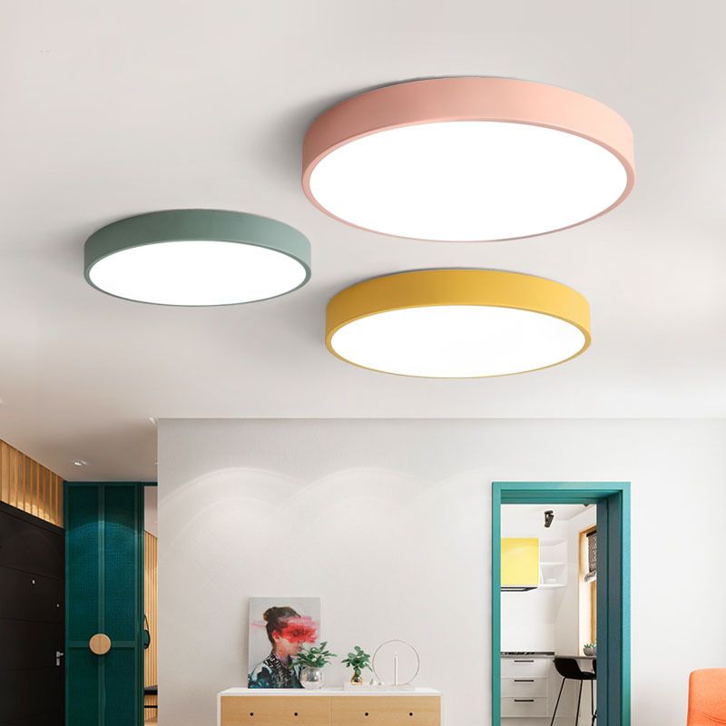 Plafonnier LED ultra fin rond pour éclairage intérieur moderne