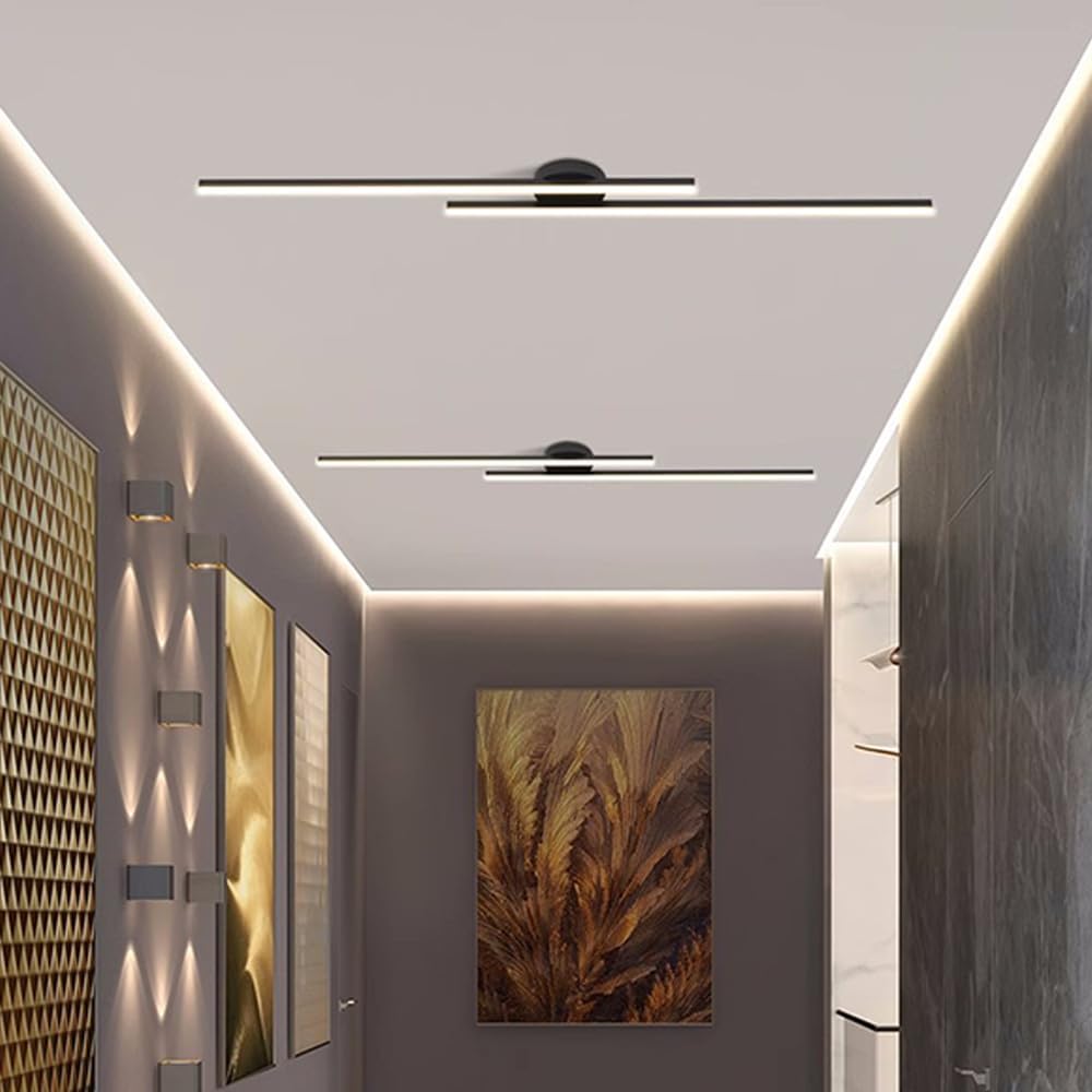 Plafonnier semi-encastré LED en aluminium moderne
