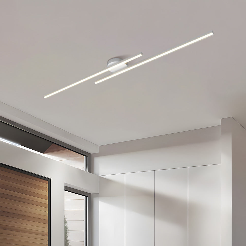 Plafonnier semi-encastré LED en aluminium moderne