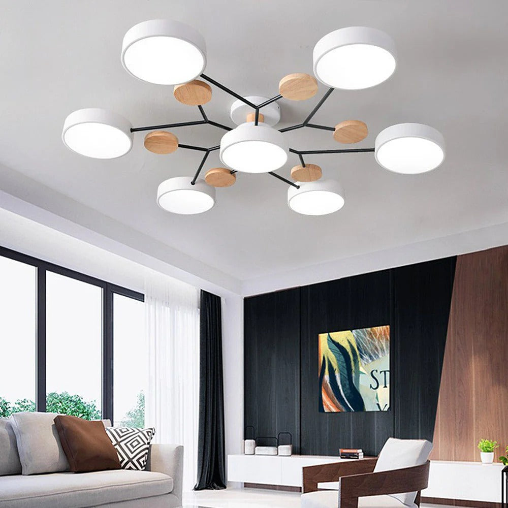 Plafonnier semi-encastré LED moderne Halo pour espaces élégants
