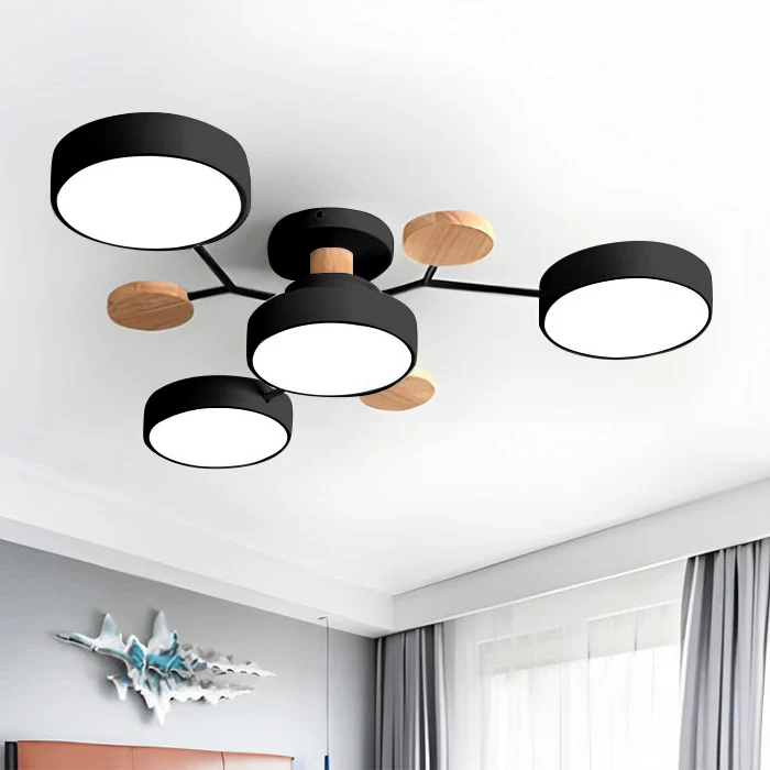 Plafonnier semi-encastré LED moderne Halo pour espaces élégants