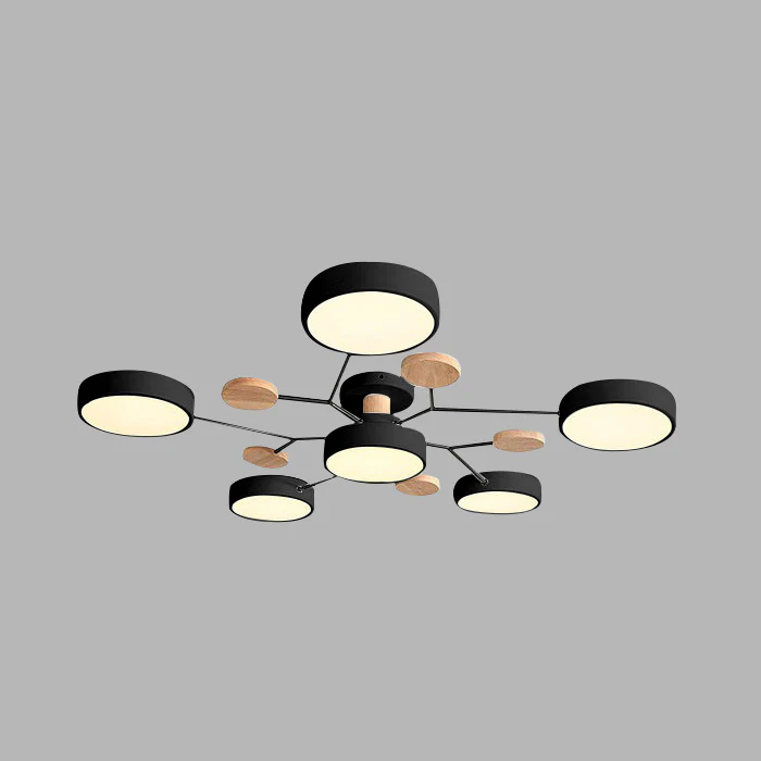 Plafonnier semi-encastré LED moderne Halo pour espaces élégants