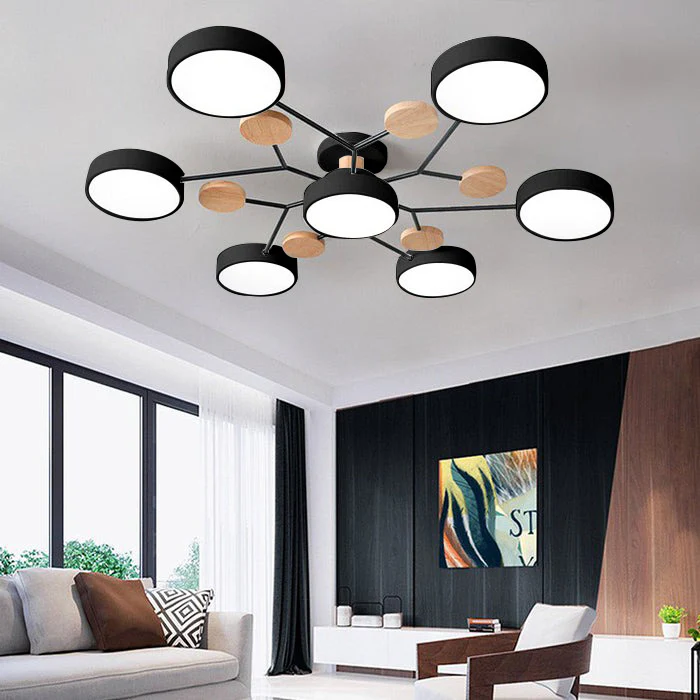 Plafonnier semi-encastré LED moderne Halo pour espaces élégants