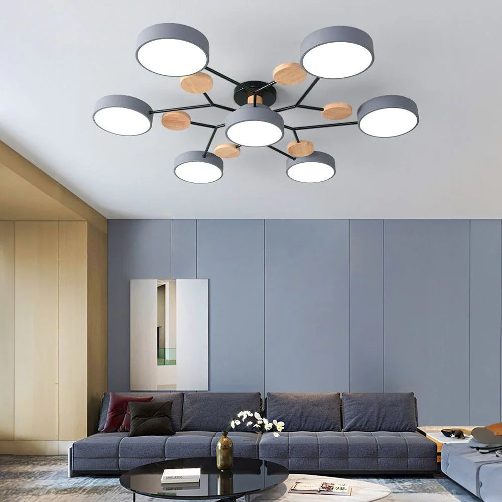 Plafonnier semi-encastré LED moderne Halo pour espaces élégants