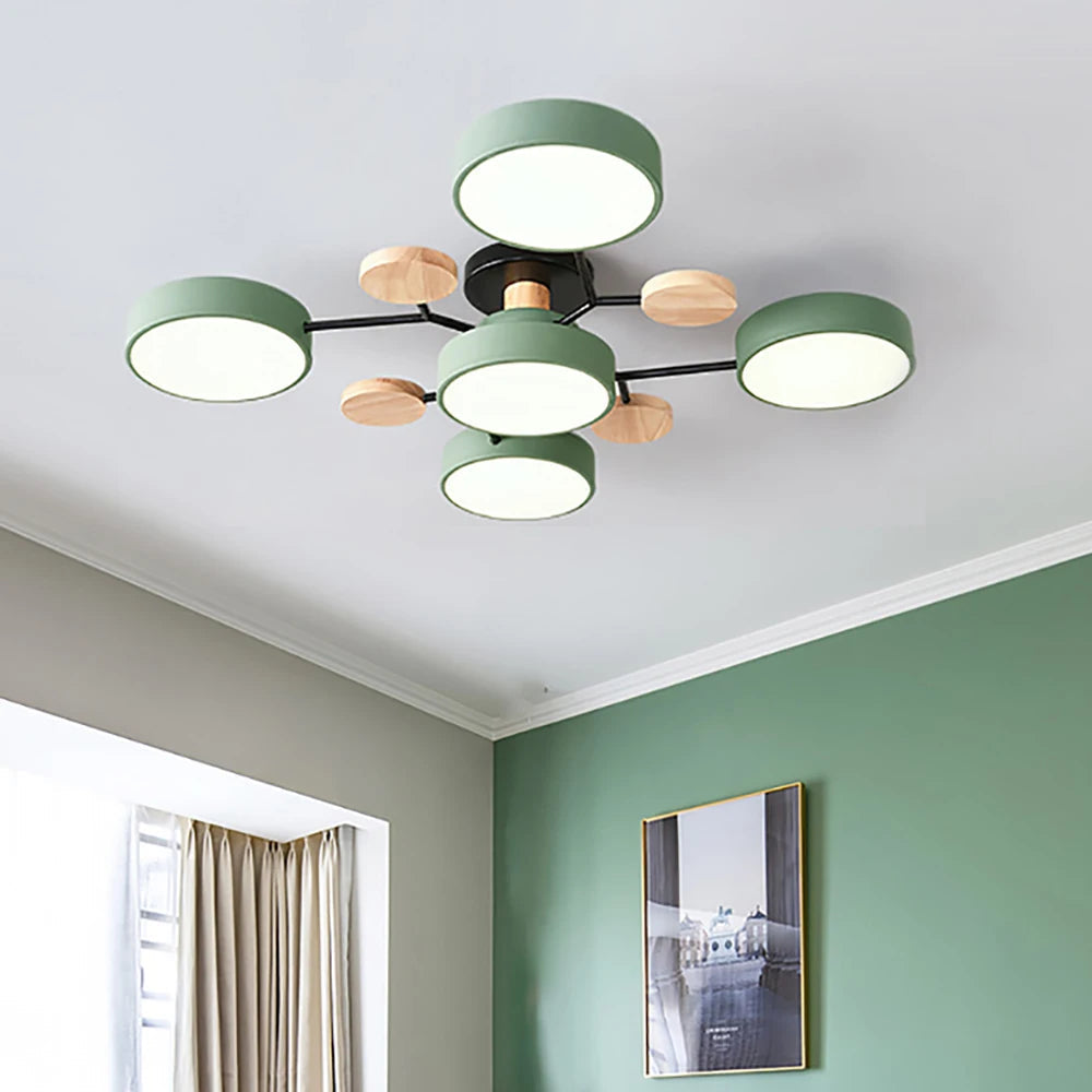 Plafonnier slim design avec finitions travaillées à la main