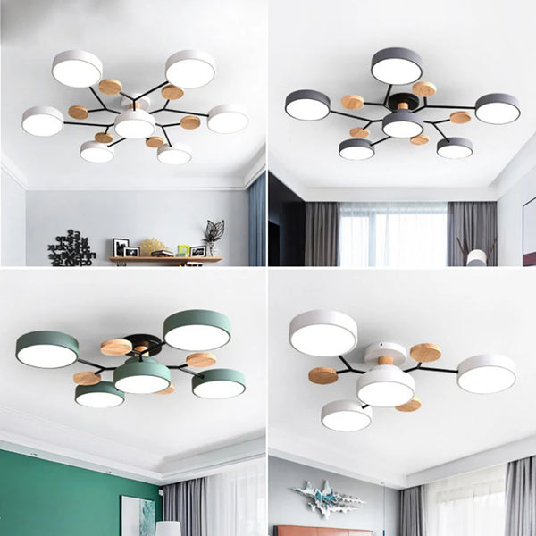 Plafonnier slim design avec finitions travaillées à la main