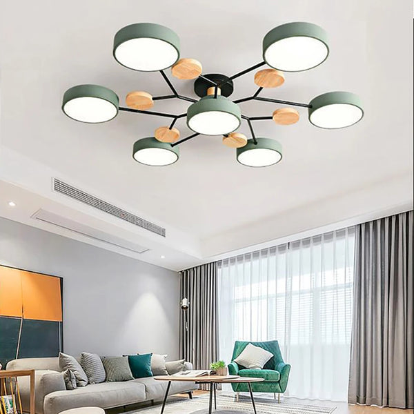 Plafonnier slim design avec finitions travaillées à la main