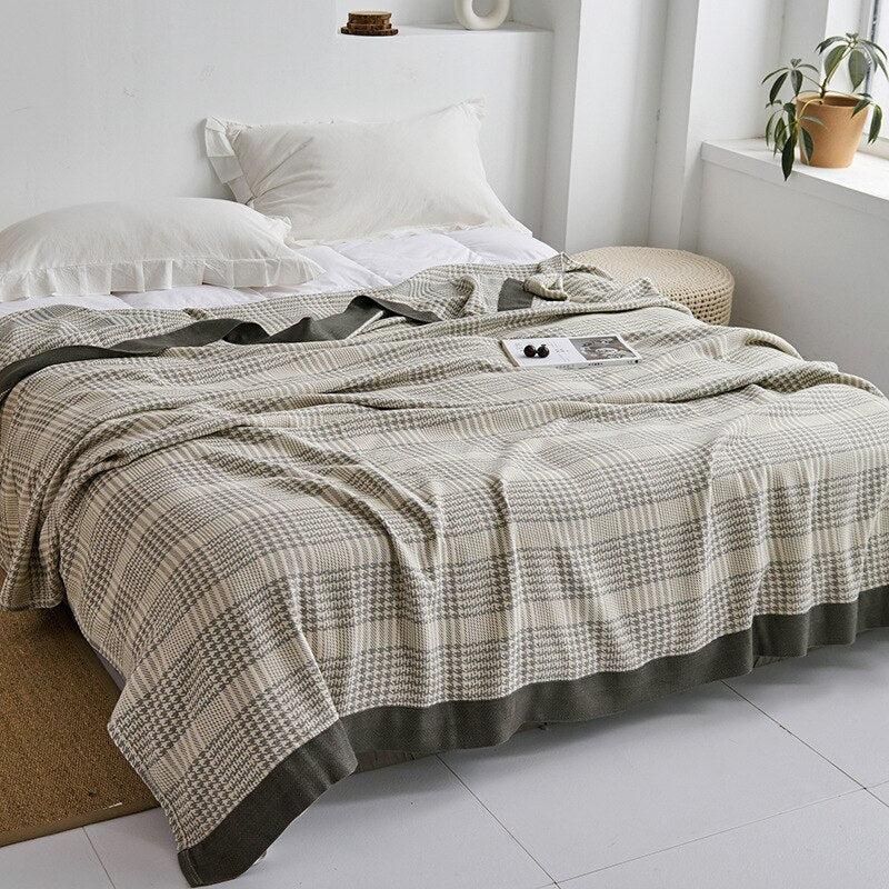 Plaid couverture en coton pour intérieur moderne