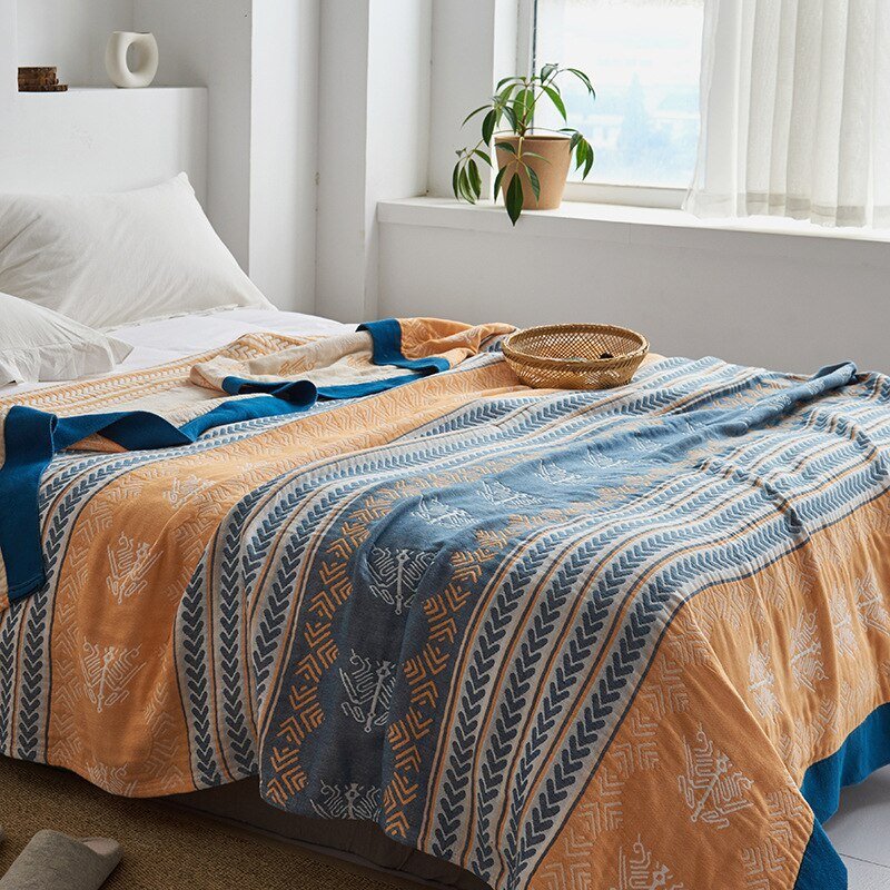 Plaid couverture en coton pour intérieur moderne