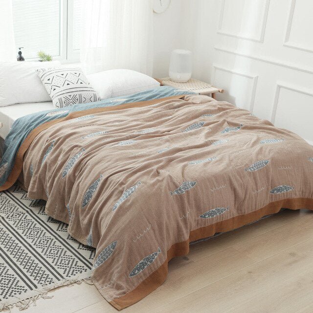 Plaid couverture en coton pour intérieur moderne
