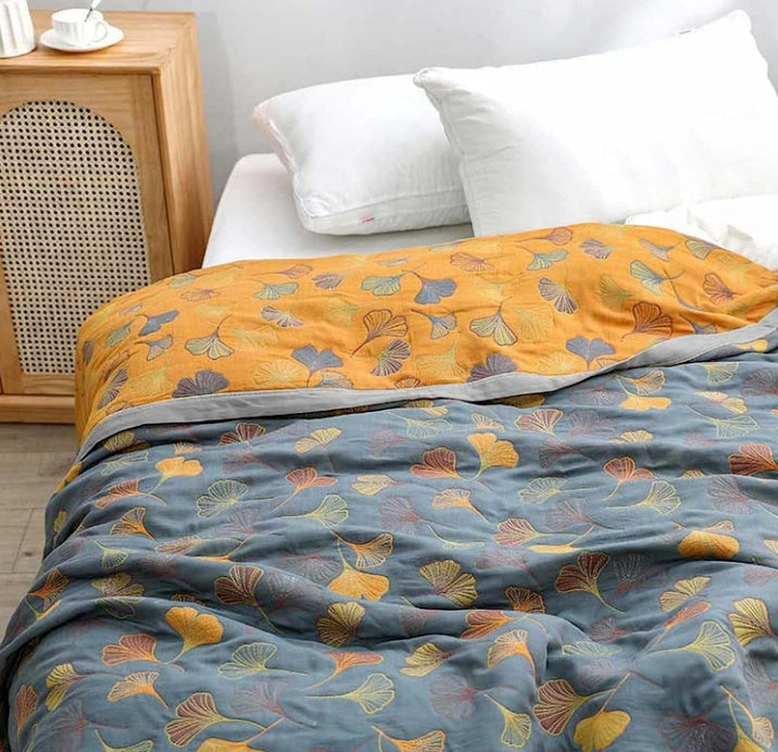 Plaid feuilles de ginkgo