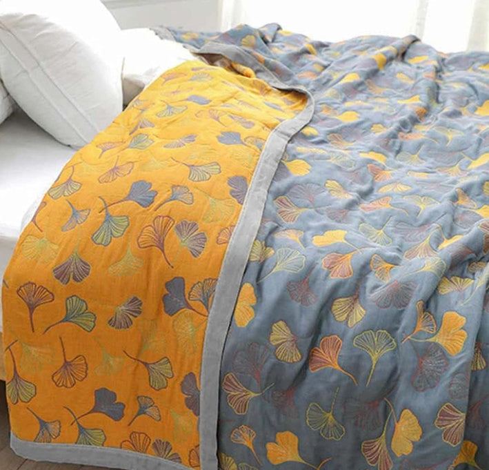 Plaid feuilles de ginkgo