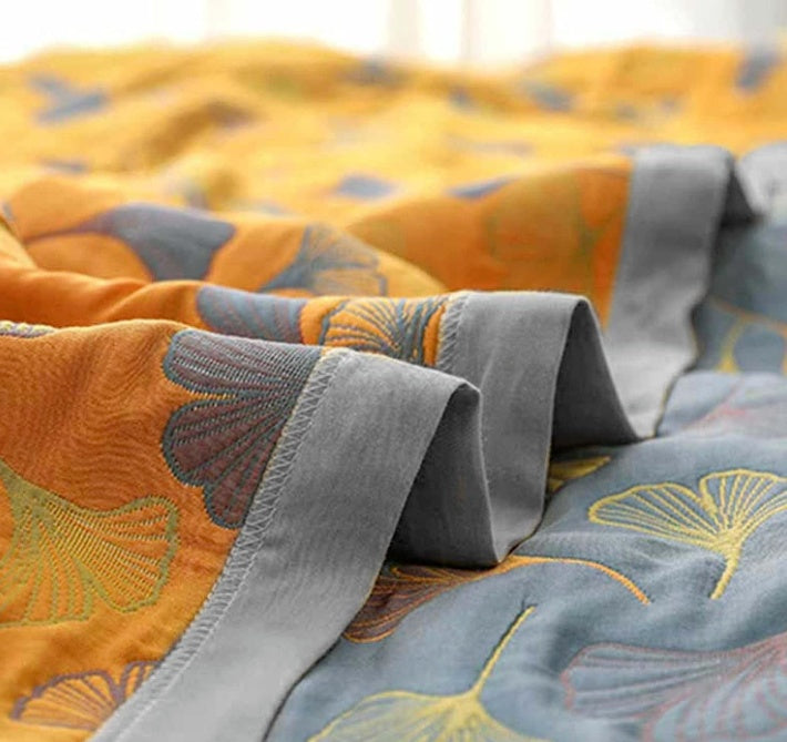 Plaid feuilles de ginkgo